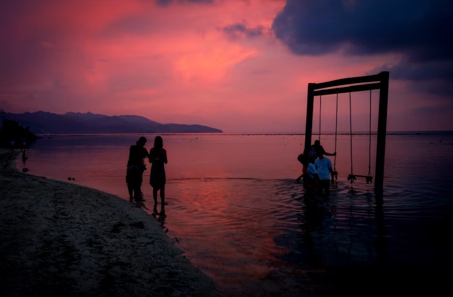 Sunset on Gili Trawangan beach